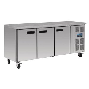 Polar Refrigeration  Tripple Door Freezer Table 417 L, from -20 °C to -10 °C, Side-Mounted Compressor