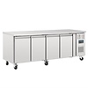 Polar Refrigeration  Four Door Refrigerated Table 553 L, from -2 °C to 5 °C, Side-Mounted Compressor