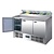 Polar Refrigeration  Stół chłodniczy sałatkowy 3-drzwiowy 8x GN 1/4 z nadstawą, 390 L, od 2 °C do 8 °C, agregat na dole
