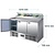 Polar Refrigeration  Stół chłodniczy sałatkowy 3-drzwiowy 8x GN 1/4 z nadstawą, 390 L, od 2 °C do 8 °C, agregat na dole