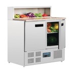Polar Refrigeration Stół chłodniczy do pizzy 2-drzwiowy | 288L | 5xGN 1/6 | 2°C do 8°C | 900x700x(H)1100mm