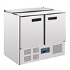 Polar Refrigeration  2-doors Salad Prep Table 2x 1/1 GN + 2x 1/4 GN, 240 L, 2 °C to 8 °C, Bottom-Mounted Compressor