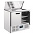 Polar Refrigeration  2-doors Salad Prep Table 2x 1/1 GN + 2x 1/4 GN, 240 L, 2 °C to 8 °C, Bottom-Mounted Compressor