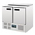 Polar Refrigeration  2-doors Salad Prep Table 2x 1/1 GN + 2x 1/4 GN, 240 L, 2 °C to 8 °C, Bottom-Mounted Compressor