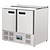 Polar Refrigeration  2-doors Salad Prep Table 2x 1/1 GN + 2x 1/4 GN, 240 L, 2 °C to 8 °C, Bottom-Mounted Compressor
