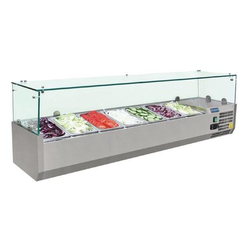 Polar Refrigeration  Top unit for storing ingredients 7x 1/4 GN, 150W, from 2 to 8°C