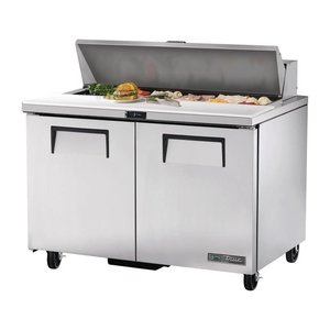 TRUE 2-doors Salad Prep Table 12x 1/6 GN with Top Unit, 340 L,