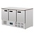 Polar Refrigeration  Stół chłodniczy 3-drzwiowy 368 L, od 2 °C do 5 °C, agregat dolny