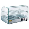 Buffalo Countertop Heating Display 45 L, 2-Level, 0,80 kW, from 30 to 90 °C, with Bent Glass, Silver