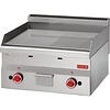 Gastro M Countertop Gas Griddle Smooth/Ribbed, Chromed, 2 Heating Zones, 10,4 kW
