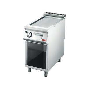 Gastro M Gas Griddle Smooth, 12 kW on Half-Open Base