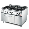 Gastro M Gas Cooker with 6 Burners, CupBoard and Gas Oven, 41,5 kW Gastro M Gas Cooker with 6 Burners, CupBoard and Gas Oven, 41,5 kW