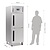 Polar Refrigeration  Szafa mroźnicza 2-drzwiowa GN 2/1, 600 L, -20 °C do -10 °C