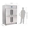 Polar Refrigeration  Szafa mroźnicza 4-drzwiowa GN 2/1, 1200 L, -20 °C do -10 °C