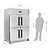 Polar Refrigeration  Szafa mroźnicza 4-drzwiowa GN 2/1, 1200 L, -20 °C do -10 °C