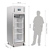 Polar Refrigeration  Upright Glass Door Refrigerator GN 2/1, 600 L, 2 °C to 8 °C Polar Refrigeration  Upright Glass Door Refrigerator GN 2/1, 600 L, 2 °C to 8 °C