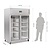 Polar Refrigeration  Upright Double Glass Door Refrigerator GN 2/1, 1200 L, 2 °C to 8 °C