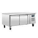 Polar Refrigeration  Double Door Refrigerated Table 214 L, from -2 °C to 8 °C, Side-Mounted Compressor