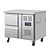 Polar Refrigeration  Refrigerated Table with 2 Drawers 124 L, from -2 °C to 8 °C, Side-Mounted Compressor