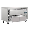 Polar Refrigeration  Refrigerated Table with 4 Drawers 314 L, GN, 1/1 from -2 °C to 8 °C, Side-Mounted Compressor