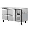 Polar Refrigeration  Refrigerated Table with 4 Drawers 314 L, GN, 1/1 from -2 °C to 8 °C, Side-Mounted Compressor