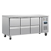 Polar Refrigeration  Refrigerated Table with 6 Drawers 465 L, GN, 1/1 from -2 °C to 8 °C, Side-Mounted Compressor