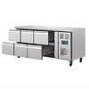 Polar Refrigeration  Refrigerated Table with 6 Drawers 465 L, GN, 1/1 from -2 °C to 8 °C, Side-Mounted Compressor
