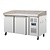 Polar Refrigeration  Double Doors Pizza Prep Table, 428 L, with Marble Top and Glass Extension, Side-Mounted Compressor