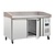 Polar Refrigeration  Double Doors Pizza Prep Table, 428 L, with Marble Top and Glass Extension, Side-Mounted Compressor