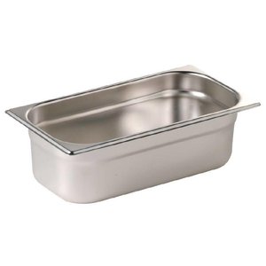 Vogue Stainless Steel Gastronorm Pan 1/3 100 mm Vogue Stainless Steel Gastronorm Pan 1/3 100 mm