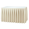 XXLselect Cream Table Skirting - Boxpleat Style