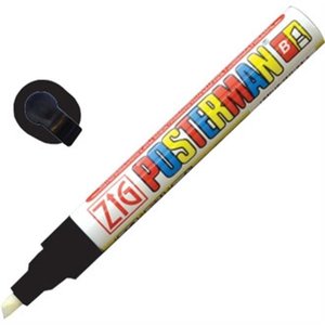 Securit Zig Posterman Chalk Marker White Black 6mm
