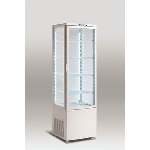 Resto Quality Witryna cukiernicza kwadratowa, 235 L, od 0°C do 12°C, stacjonarna, z oświetleniem LED, biała Resto Quality Witryna cukiernicza kwadratowa, 235 L, od 0°C do 12°C, stacjonarna, z oświetleniem LED, biała