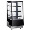 Resto Quality Witryna cukiernicza kwadratowa, 350 L, od 2°C do 8°C, stacjonarna, czarno-srebrna Resto Quality Witryna cukiernicza kwadratowa, 350 L, od 2°C do 8°C, stacjonarna, czarno-srebrna