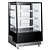 Resto Quality Cake Showcase Square, 500 L, from 2°C to 8°C, Stationary, Black-Silver