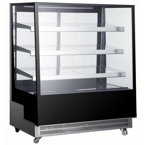 Resto Quality Cake Showcase Square, 650 L, from 2°C to 8°C, Stationary, Black-Silver Resto Quality Cake Showcase Square, 650 L, from 2°C to 8°C, Stationary, Black-Silver
