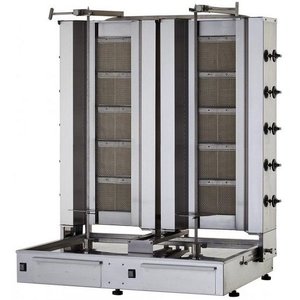 Resto Quality Gyros | double gas kebab toaster | 5 + 5 burners | load 160 kg KLG225-T Resto Quality Gyros | double gas kebab toaster | 5 + 5 burners | load 160 kg KLG225-T