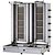 Resto Quality Gyros | opiekacz gazowy do kebaba podwójny | 5+5 palników | wsad 160kg  KLG225-T