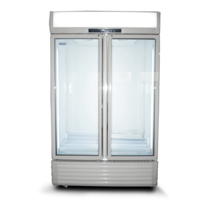 XXLselect Szafa chłodnicza 2-drzwiowa przeszklona 823 L, 0 °C do +10 °C