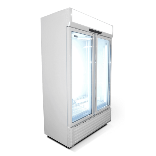 XXLselect Szafa chłodnicza 2-drzwiowa przeszklona 823 L, 0 °C do +10 °C