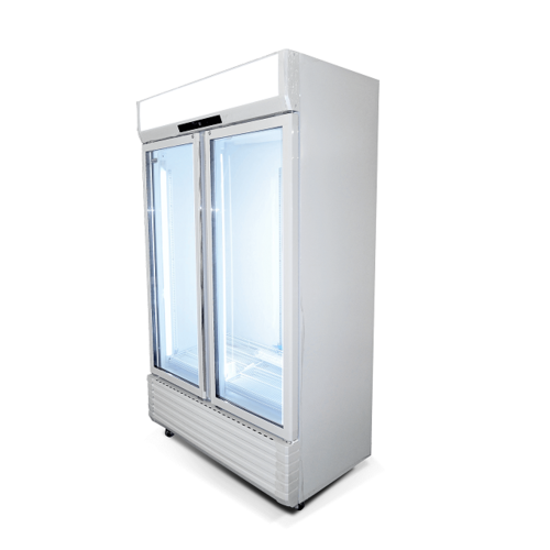 XXLselect Szafa chłodnicza 2-drzwiowa przeszklona 823 L, 0 °C do +10 °C