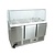 RedFox 3-doors Salad Prep Table 4x 1/1 GN with Glass Top Unit, 380 L, 2 °C to 8 °C, Bottom-Mounted Compressor