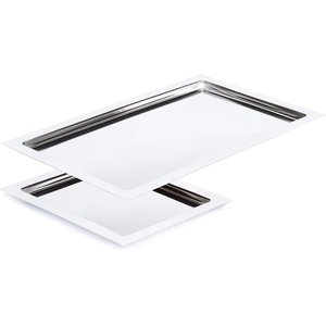 APS Stainless Steel Rectangular Serving Tray GN 1/2 APS Stainless Steel Rectangular Serving Tray GN 1/2