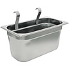 APS Pojemnik prostokątny ze stali nierdzewnej do zawieszania GN 1/3 | 325x175x150mm