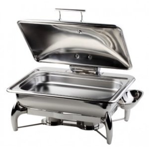 APS Fuel Chafing Dish with Hinged Glass Cover 9 L GN 1/1