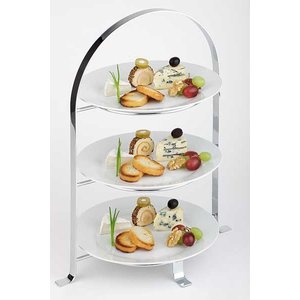 APS Stand ze stali chromowanej na trzy talerze | 330x240x430mm APS Stand ze stali chromowanej na trzy talerze | 330x240x430mm