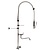 XXLselect Single Hole Deck Mounted Pre-Rinse Faucet with Spout and Knobs, Height 1200 mm
