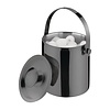 Olympia Stainless Steel Ice Bucket 1 L, Ø120 mm, (h)150 mm, Gunmetal with Double Walls and Lid