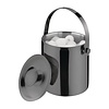 Olympia Stainless Steel Ice Bucket 1 L, Ø120 mm, (h)150 mm, Gunmetal with Double Walls and Lid