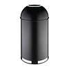 Bolero 40 L Black Round Stainless Steel Waste Bin, Lid with Hole Bolero 40 L Black Round Stainless Steel Waste Bin, Lid with Hole